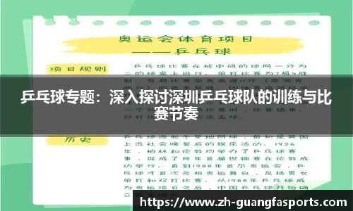 乒乓球专题：深入探讨深圳乒乓球队的训练与比赛节奏